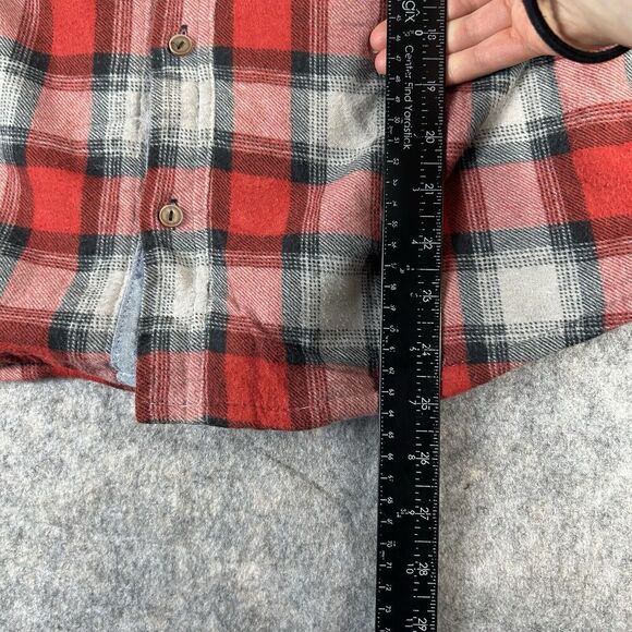 Grit Iron Workwear Fleece Lined Flannel Shirt Mens Large Button Up Jacket Plaid - Picture 6 of 9